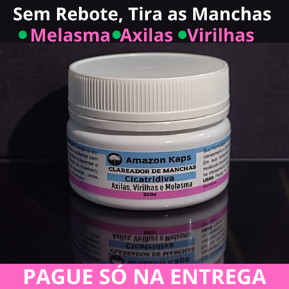 CLAREADOR DE MANCHAS CICATRIDIVA 250G - Diga Adeus às Manchas! Sua Pele Renovada e Radiante com Cicatridiva!